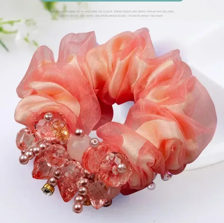 Chouchou Dentelle Nœud Fantaisie - Élastique Cheveux Femme Fille Haute... | MDN Store