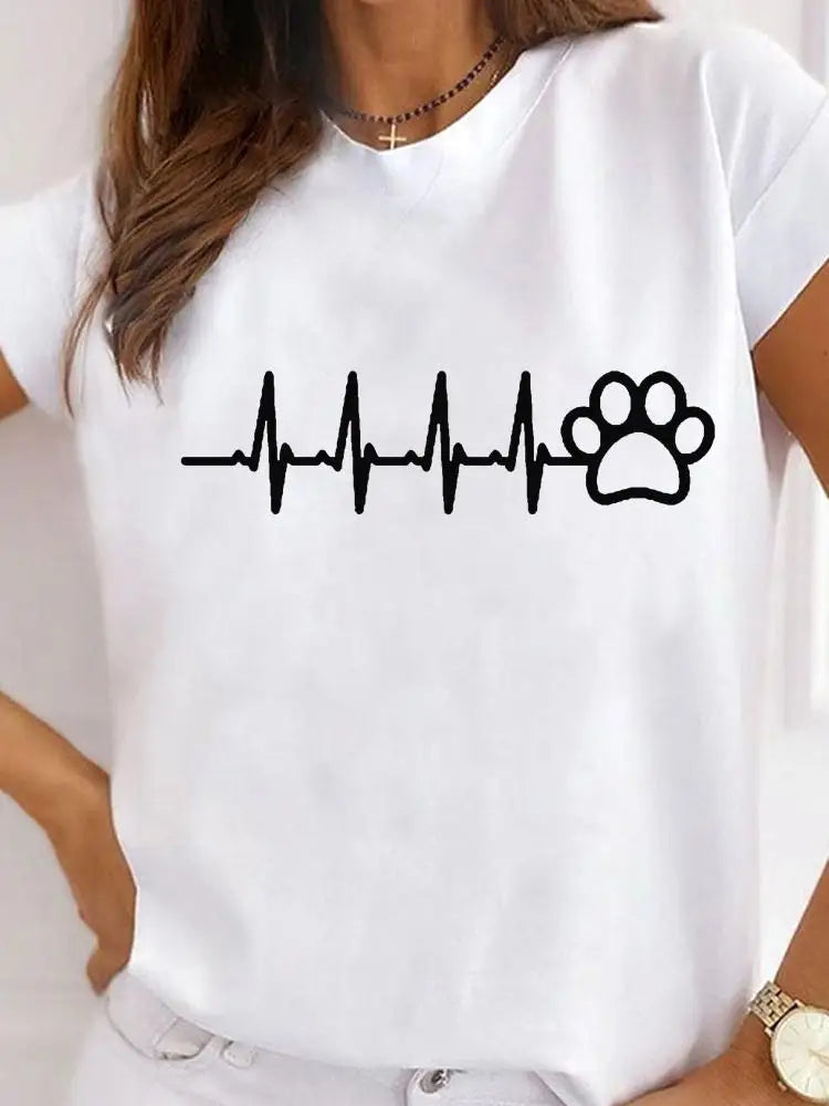 T-Chemise Patte Léopard Chat Chien Femme | MDN Store