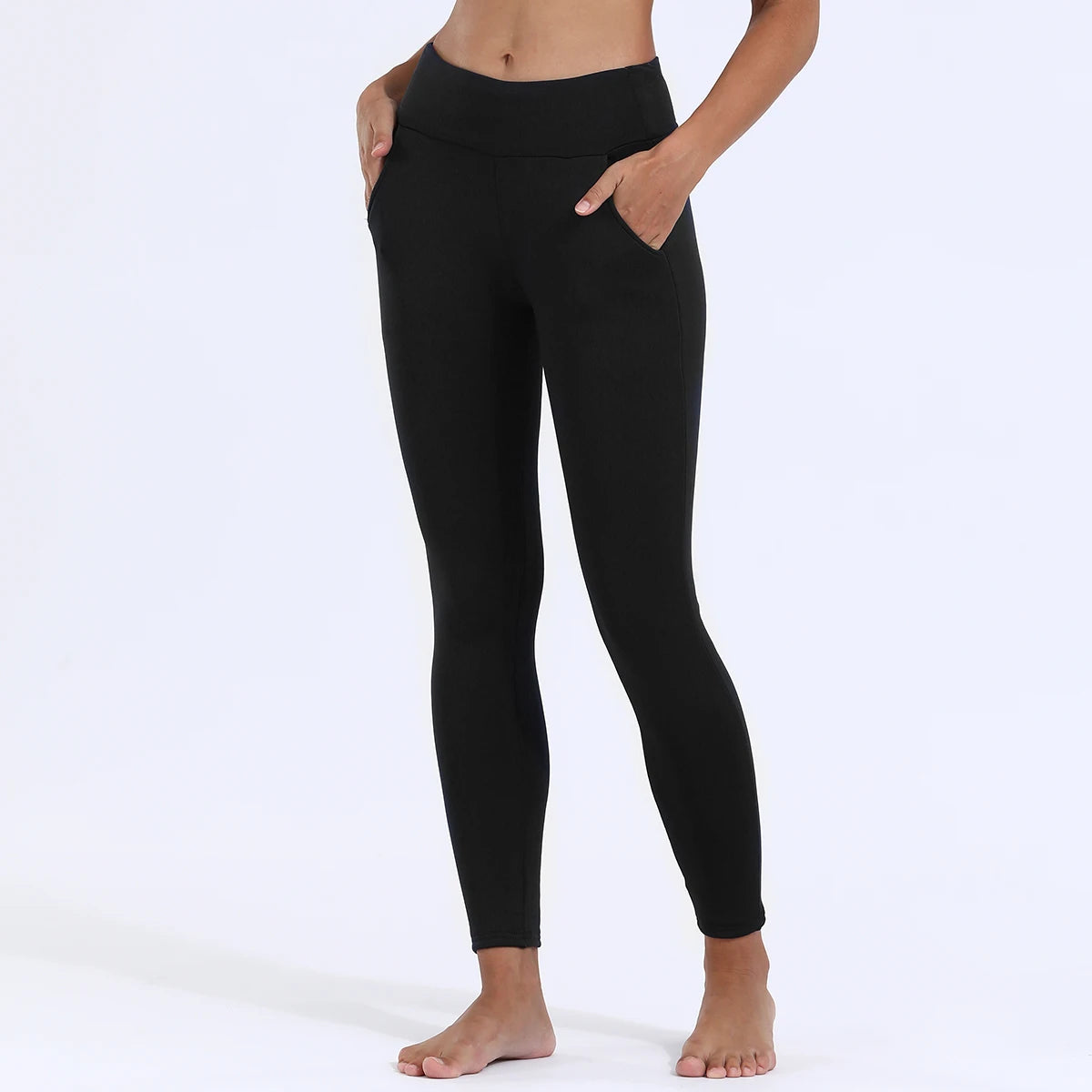 Legging Femme Hiver Chaud Doublé Polaire Taille Haute - MDN