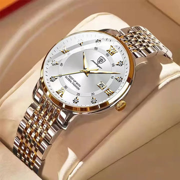 Montre Quartz Femme Luxe Acier Inoxydable Chiffres Romains Lumineuse | MDN Store 25