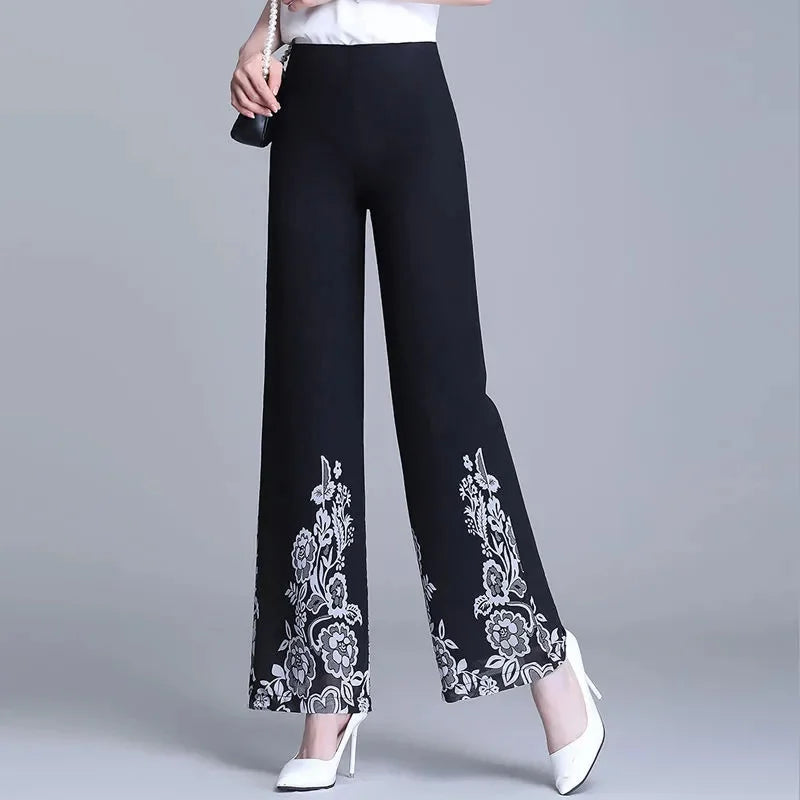 Pantalon Grande Femme Mousseline Imprimé | MDN Store