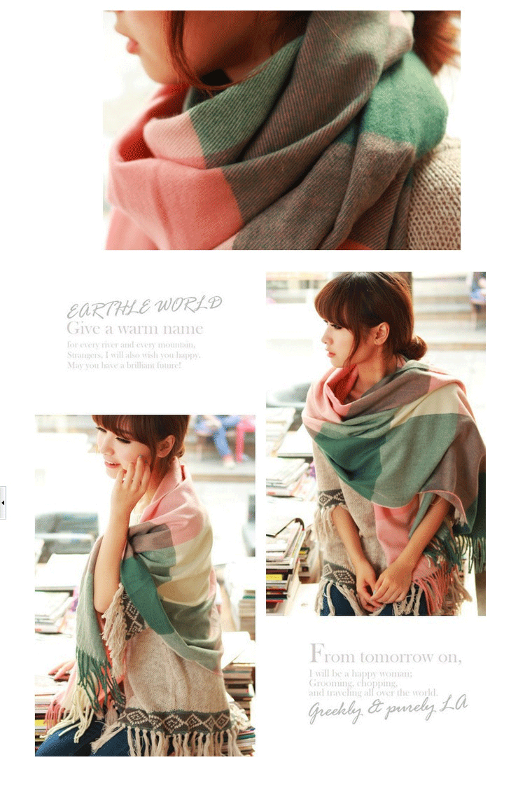 Écharpe femme à carreaux en polyester | MDN Store 25