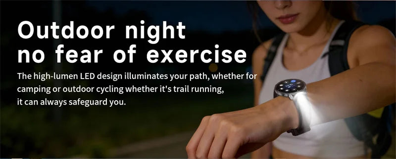 Montre Connectée AMOLED 1.32" Lampe Torche Bluetooth | MDN