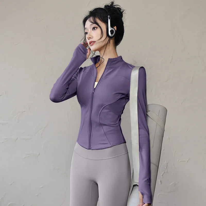 Veste Sport Femme Hiver Zip Fitness Yoga Running | MDN Store