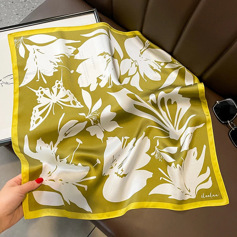 Foulard Carré Soie Naturelle 100% 53cm Femme | MDN Store
