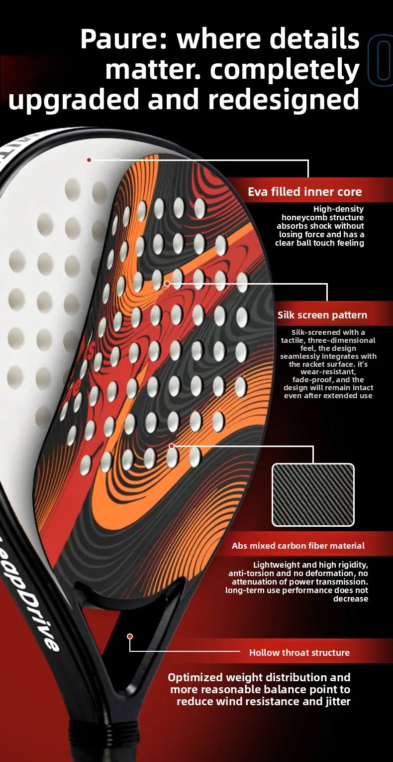 raquette-de-padel-en-fibre-de-carbone-noyau-en-mou - MDN Store 25