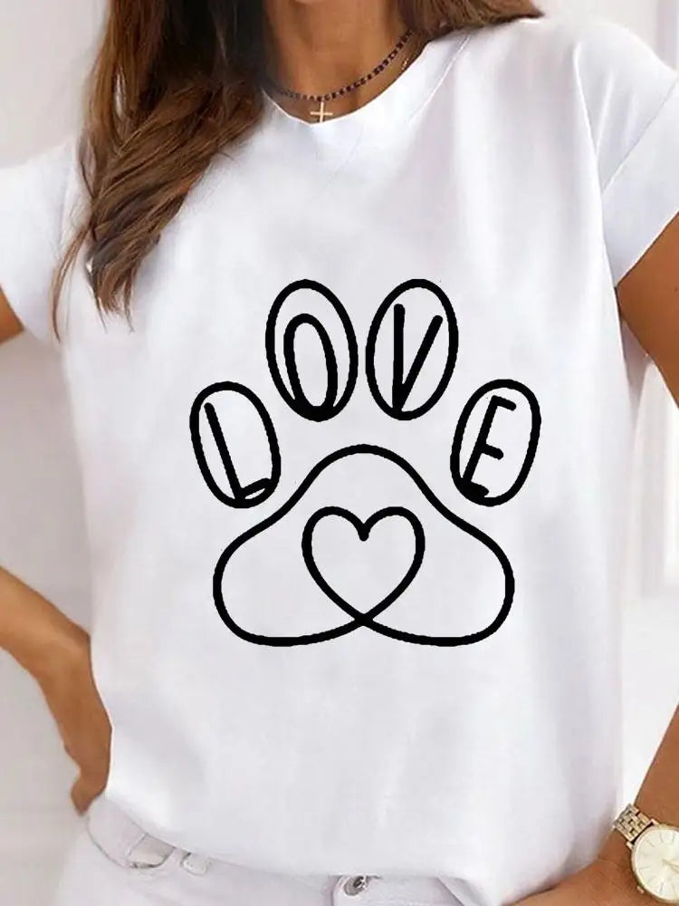 T-Chemise Patte Léopard Chat Chien Femme | MDN Store