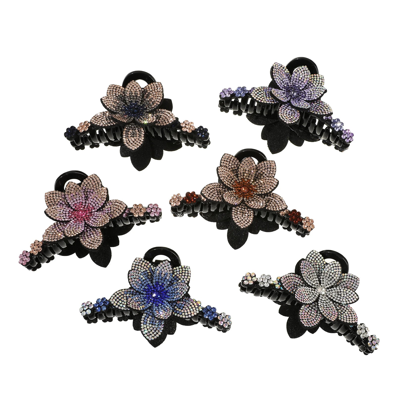 Pince Cheveux Fleur Strass Élégante - Barrette Crabe Mode Femme | MDN Store