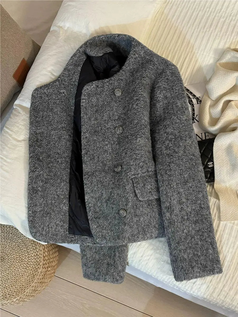 Manteau Double Boutonnage Motif Géométrique | MDN Store