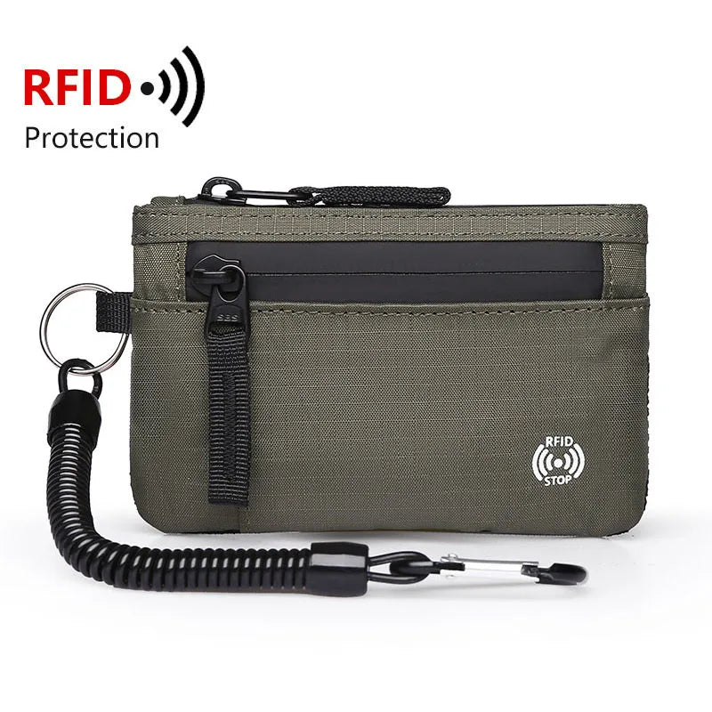 Mini Portefeuille RFID Nylon Mixte - Porte-Monnaie Compact | MDN