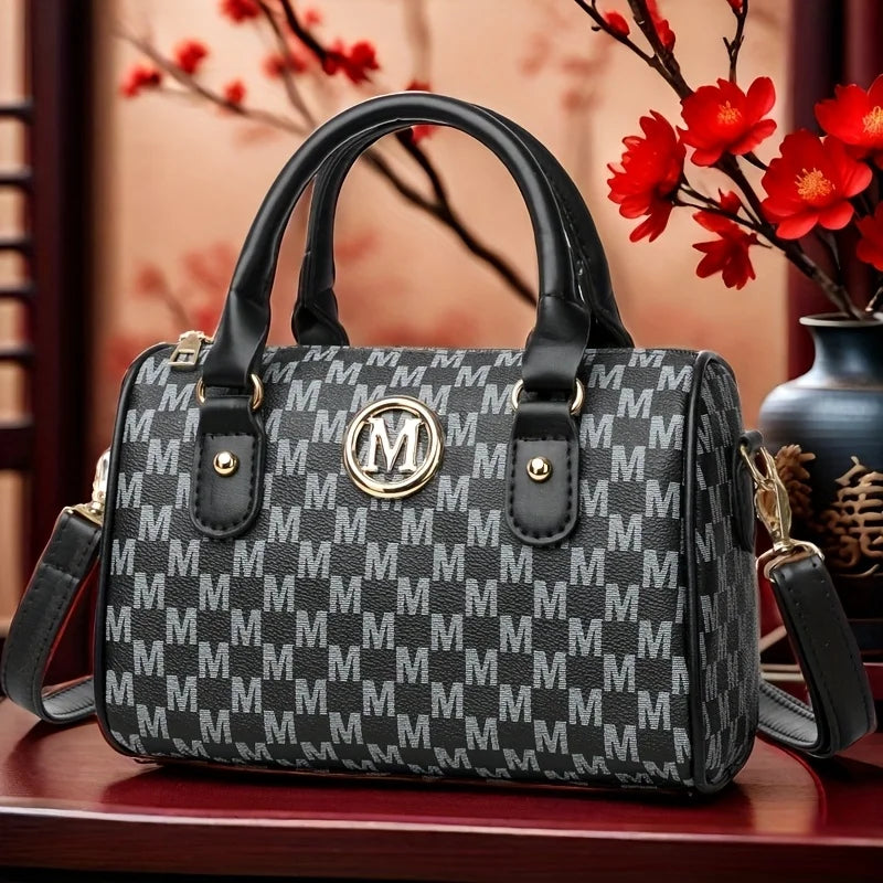 Sac à Main Femme Bandoulière Logo M Doré Cuir Synthétique - MDN