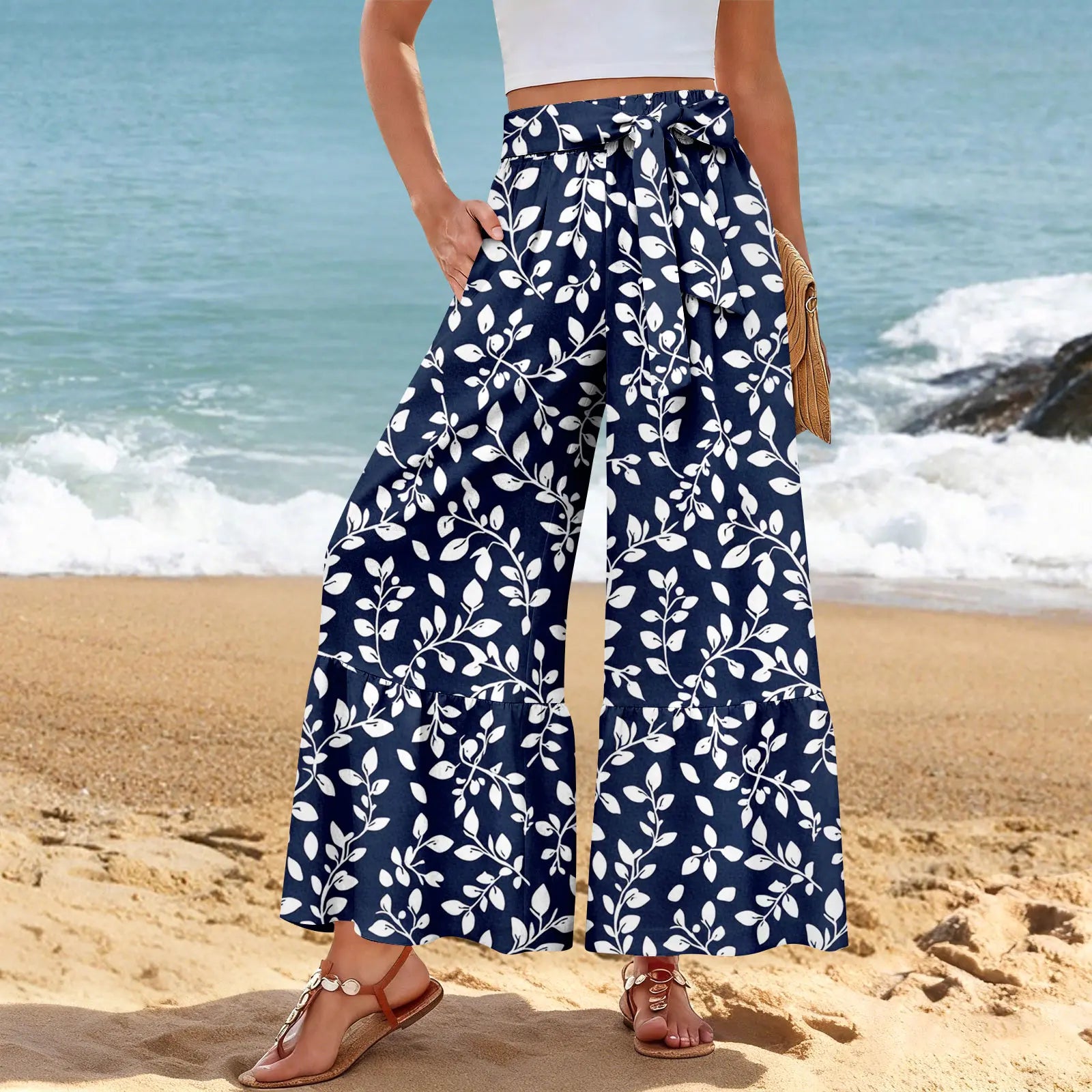 Pantalon Bohème Imprimé Floral Femme | MDN Store