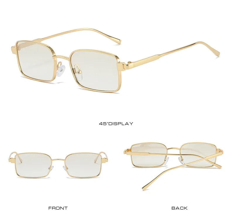 Lunettes Soleil Rectangle Y2K Alliage | MDN