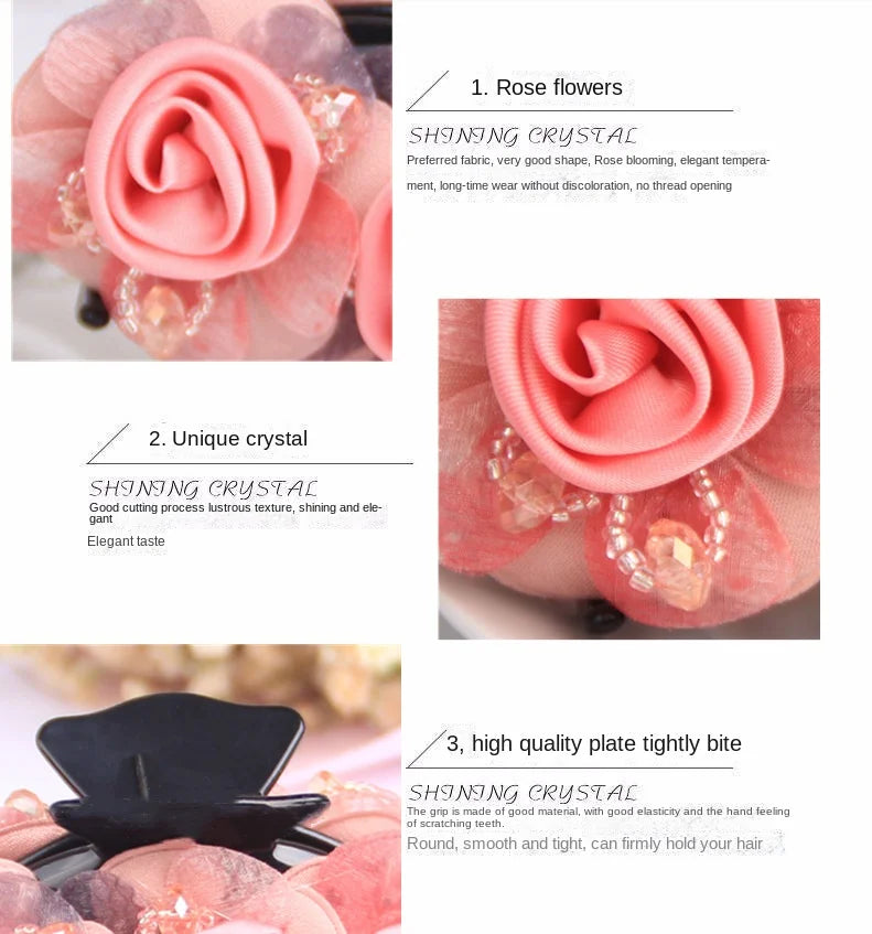 Pince à Cheveux Crabe Fleurie - Accessoire Cheveux Élégant et Pratique | MDN Store