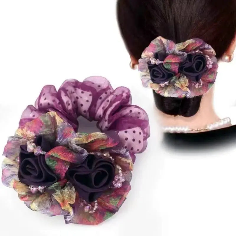 Bandeau Cheveux Fleur Maille Élégant | MDN