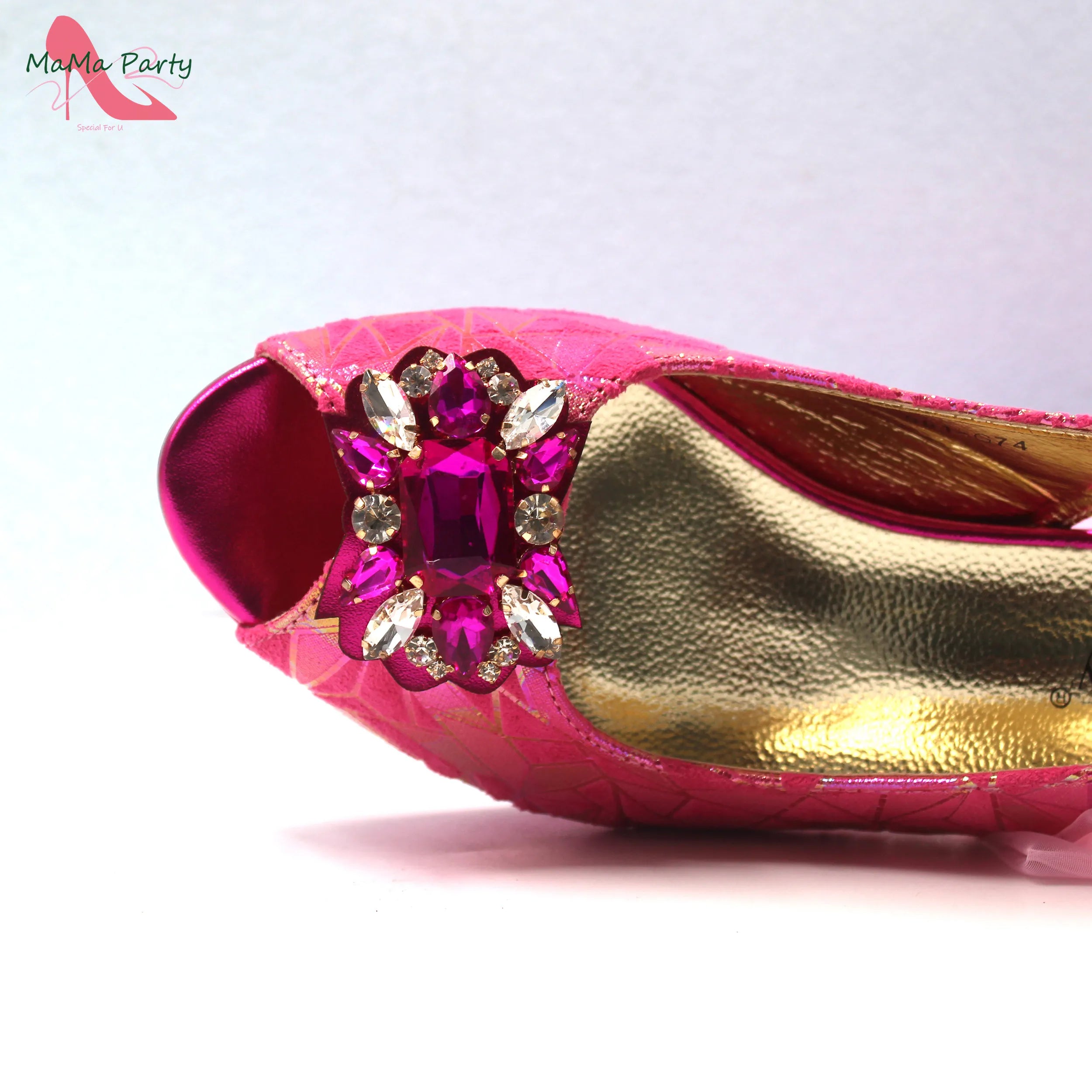 Escarpins Talon Carré Bout Ouvert Femme Soirée Mariage Élégant | MDN Store 25
