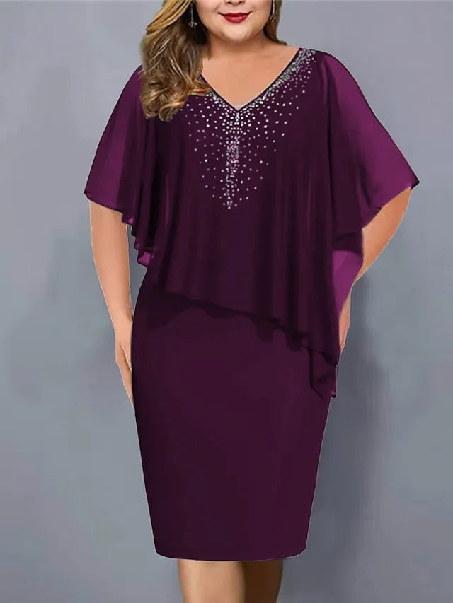 Robe Soiree Femme Strass Moulante Grande Taille Glamour | MDN Store