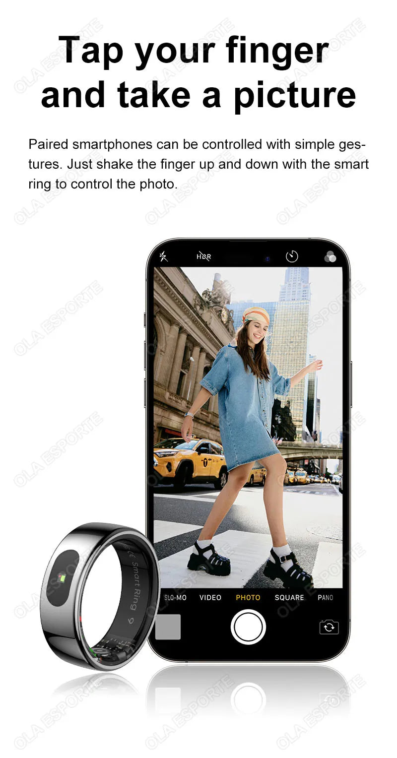 Bague Connectée Smart Ring Santé Température Étanche 5ATM | MDN Store