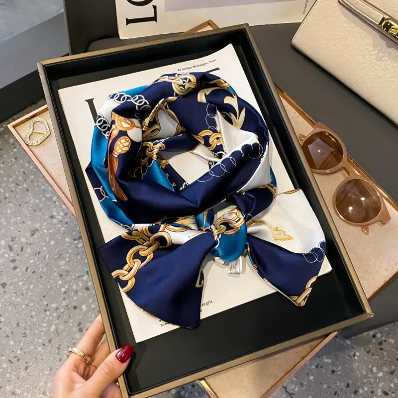 Foulard Soie Long Étroit Femme Cravate | MDN Store