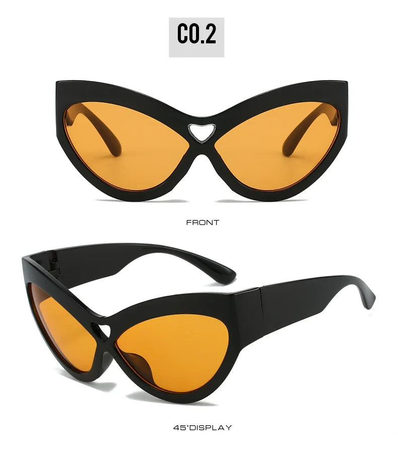Lunettes Soleil Cat Eye Papillon Y2K | MDN Store
