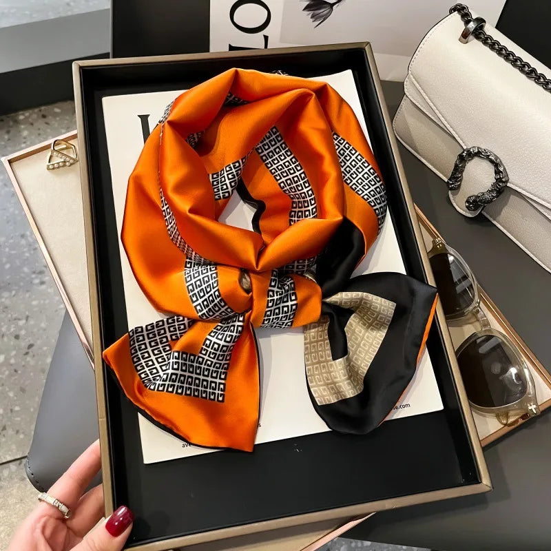 Foulard Soie Long Étroit Femme Cravate | MDN Store