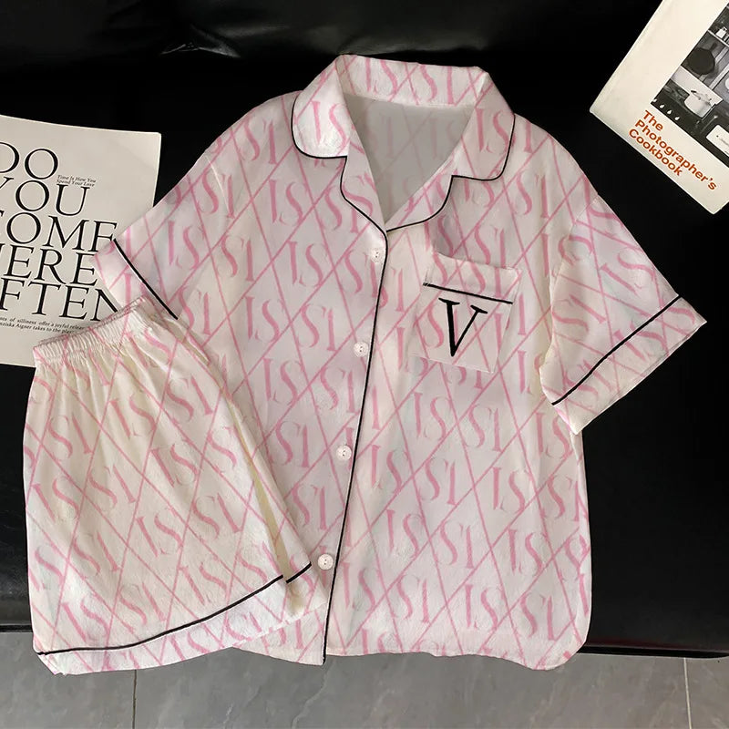 Pyjama Soie Glacée Court Été | MDN