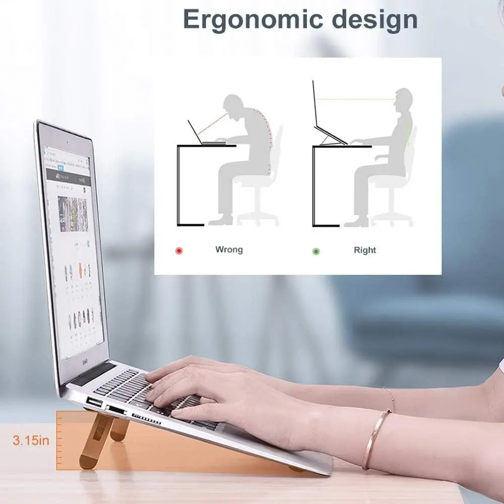 Support Invisible Laptop Rehausseur Pliable Ergonomique | MDN