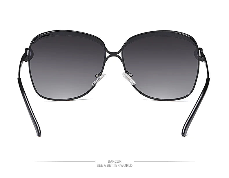BARCUR Lunettes de Soleil Polarisées Femme Ovale Verres Dégradés UV400 Luxe | MDN Store 25