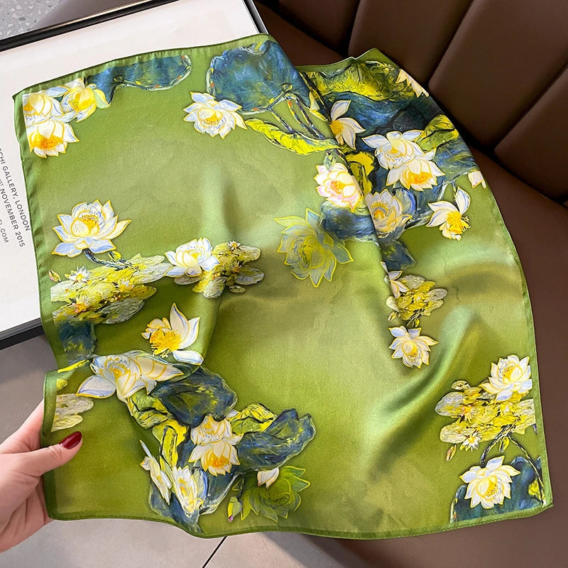 Foulard Carré Soie Naturelle 100% 53cm Femme | MDN Store