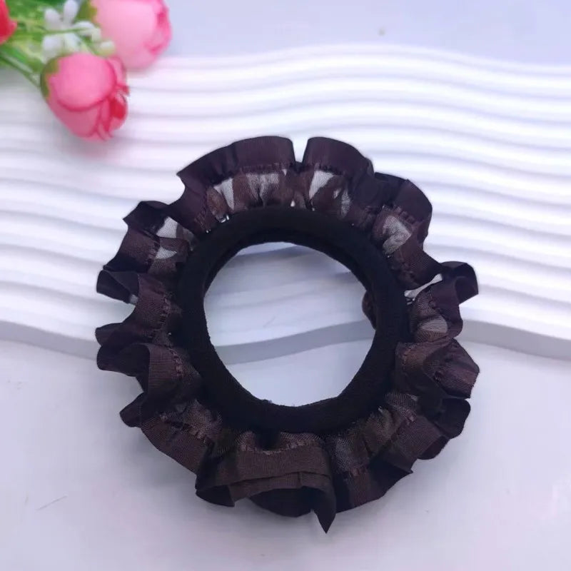 Chouchou Dentelle Nœud Fantaisie - Élastique Cheveux Femme Fille Haute... | MDN Store