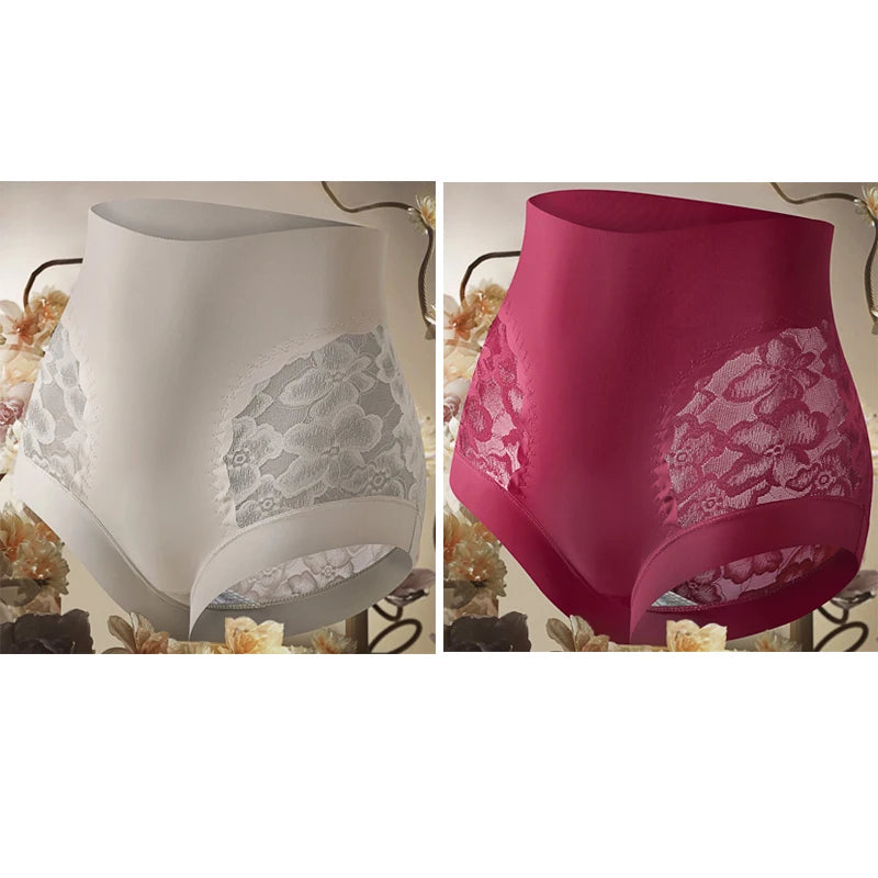 Lot 2 Culottes Gainantes Taille Haute Femme Sans Coutures - Gaine Ventre Plat Minceur | MDN