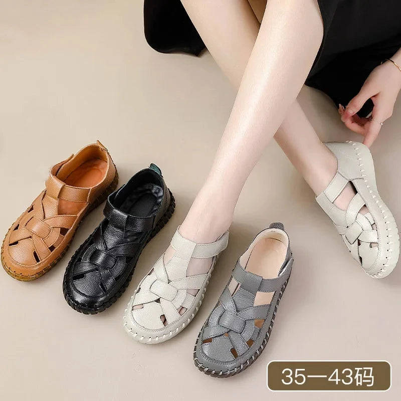 Sandales Gladiateur Cuir Bout Fermé Feerldi | MDN Store