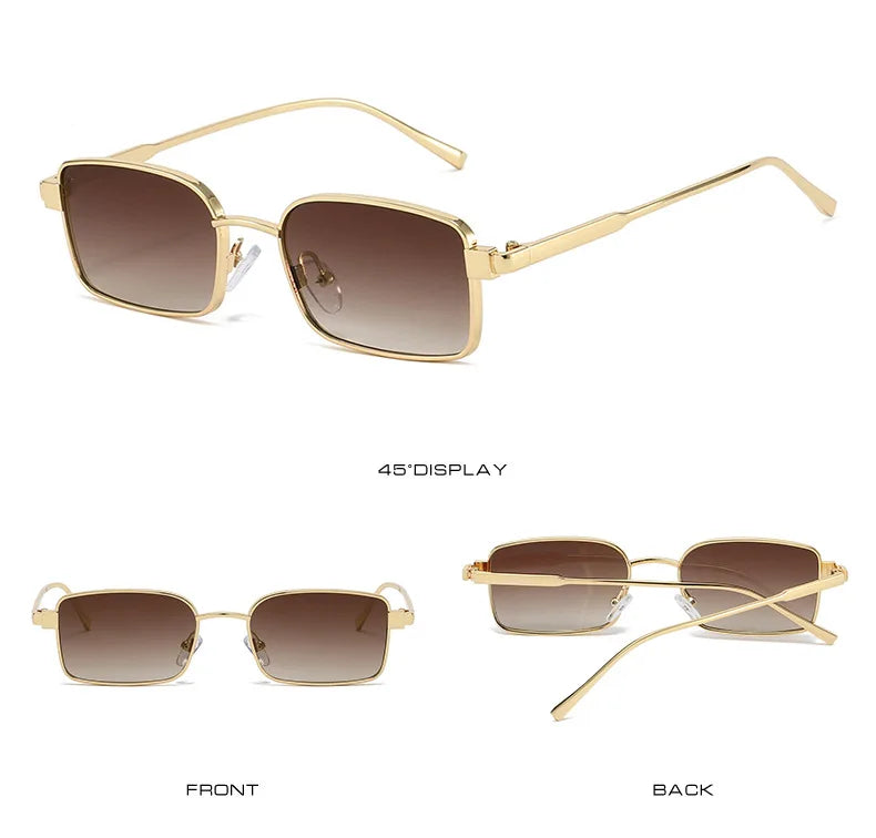 Lunettes Soleil Rectangle Y2K Alliage | MDN