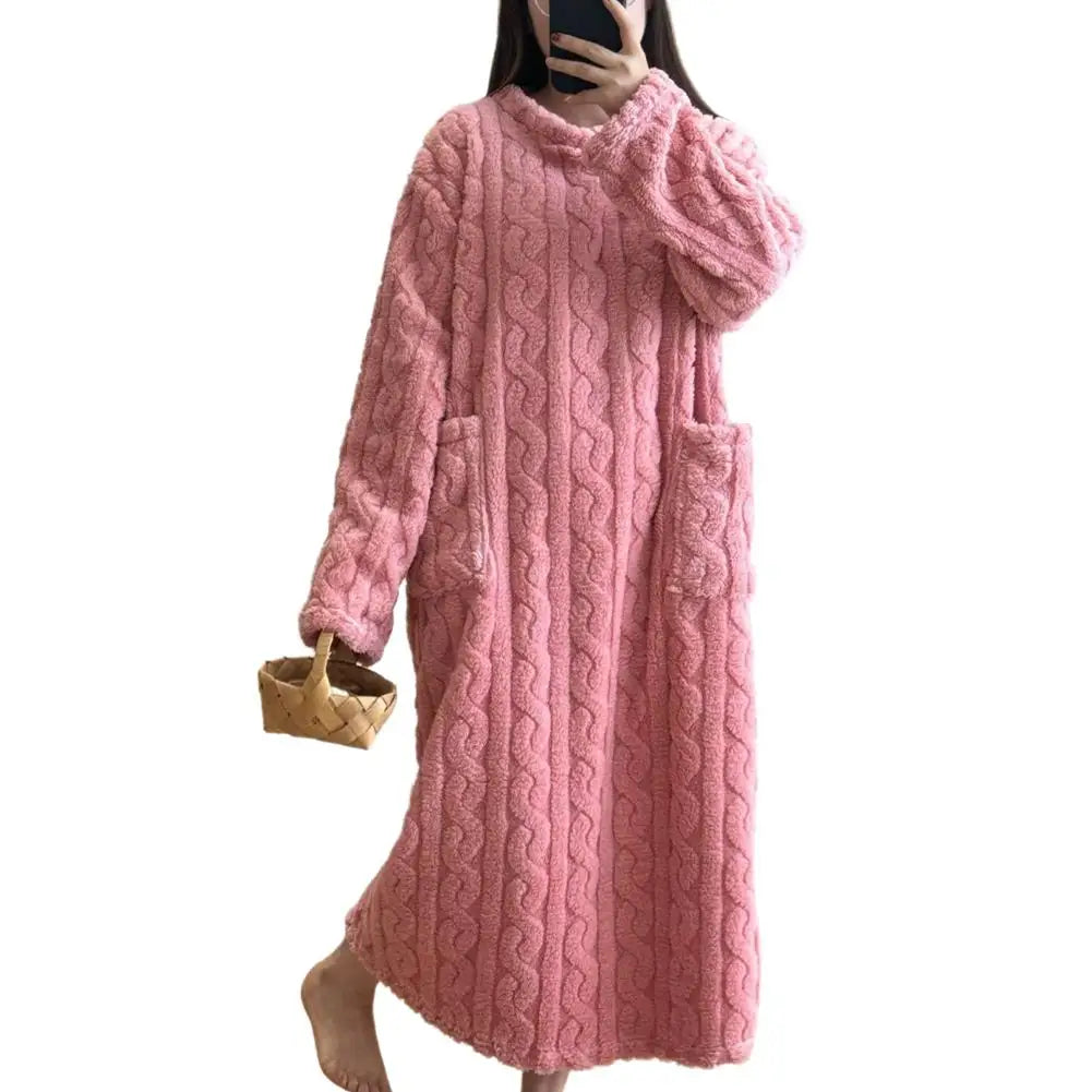 Chemise Nuit Flanelle Poches Hiver | MDN Store