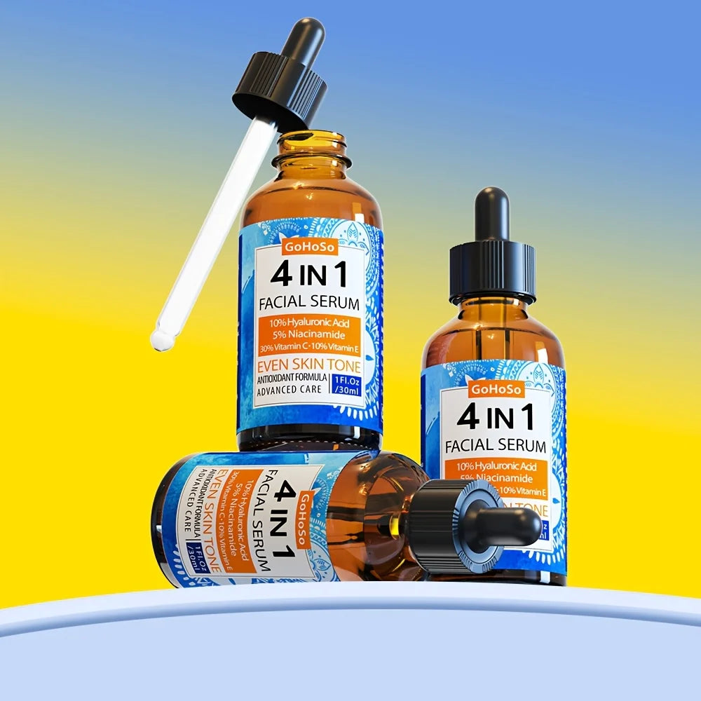 Sérum Visage 4 en 1 Acide Hyaluronique Niacinamide Vitamine C Anti-Rides | MDN