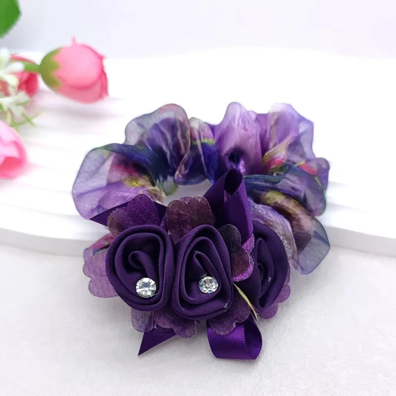 Chouchou Dentelle Nœud Fantaisie - Élastique Cheveux Femme Fille Haute... | MDN Store