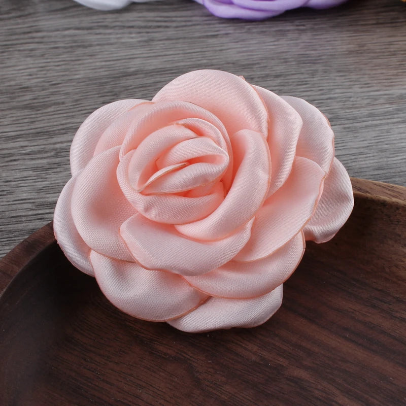 Lot de 10 Fleurs en Satin 6cm - Accessoires Cheveux Mariage | MDN Store