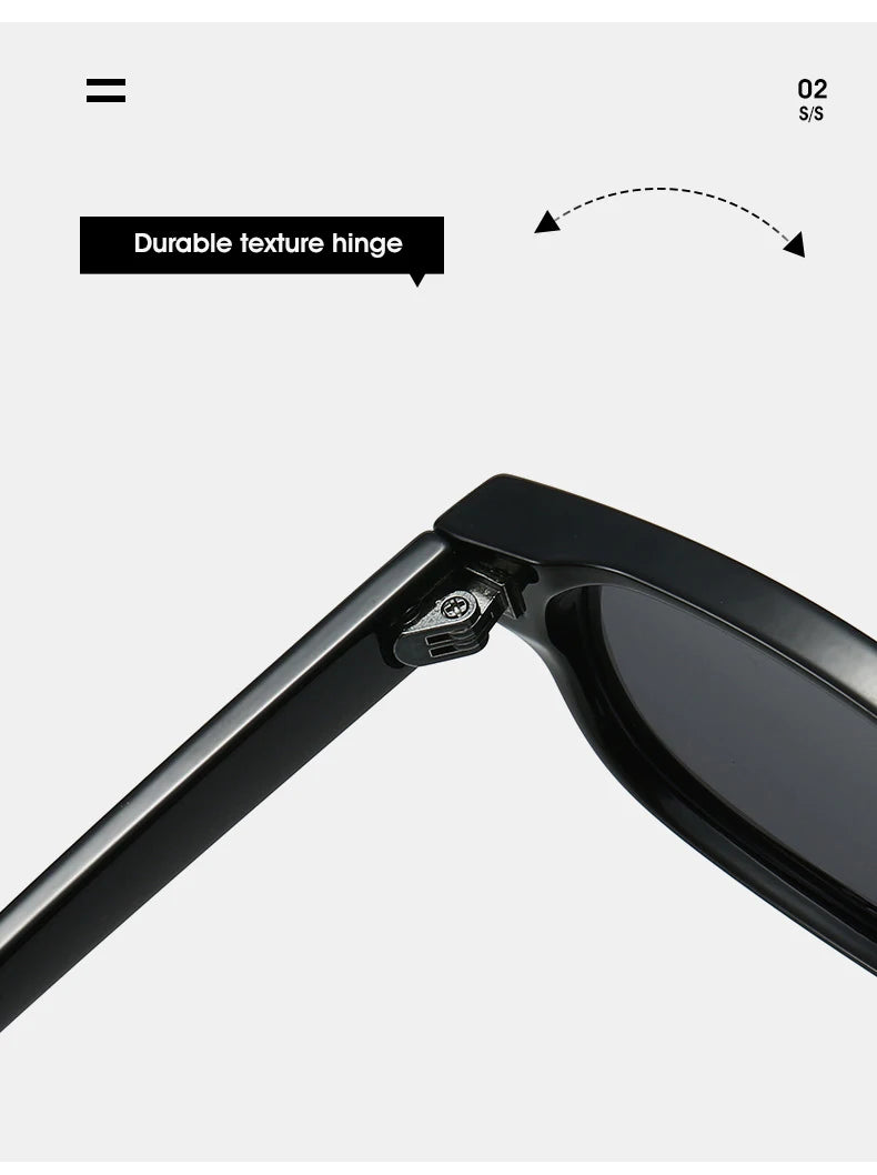 Lunettes de Soleil Polarisées Rectangulaires UV400 - Style Punk Moderne | MDN