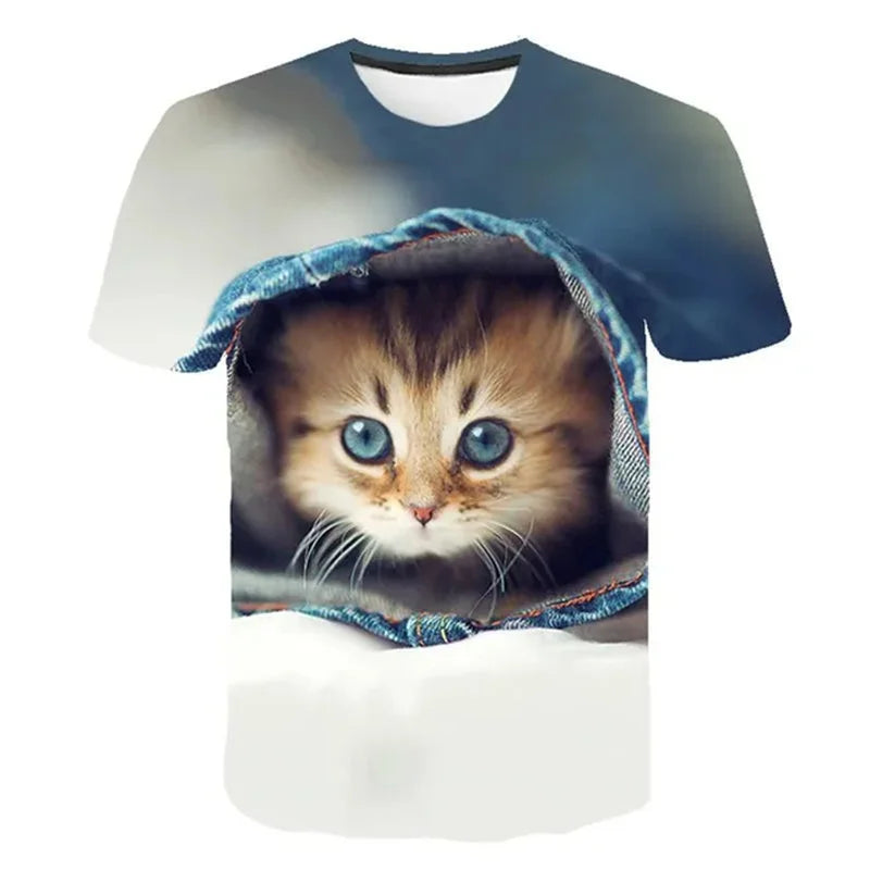 T-Chemise Chat Mystérieux 3D Ample Femme | MDN Store