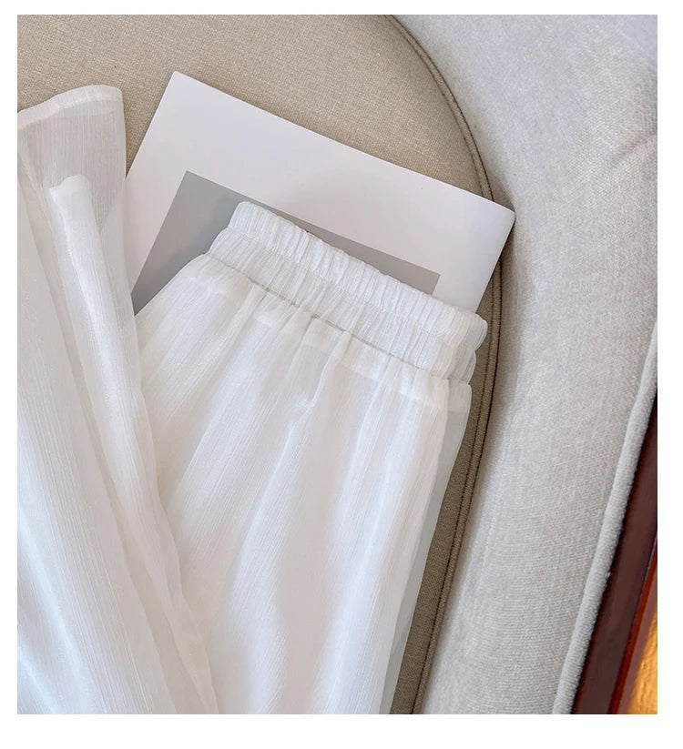Pantalon Jupe Mousseline Brodé Femme | MDN Store