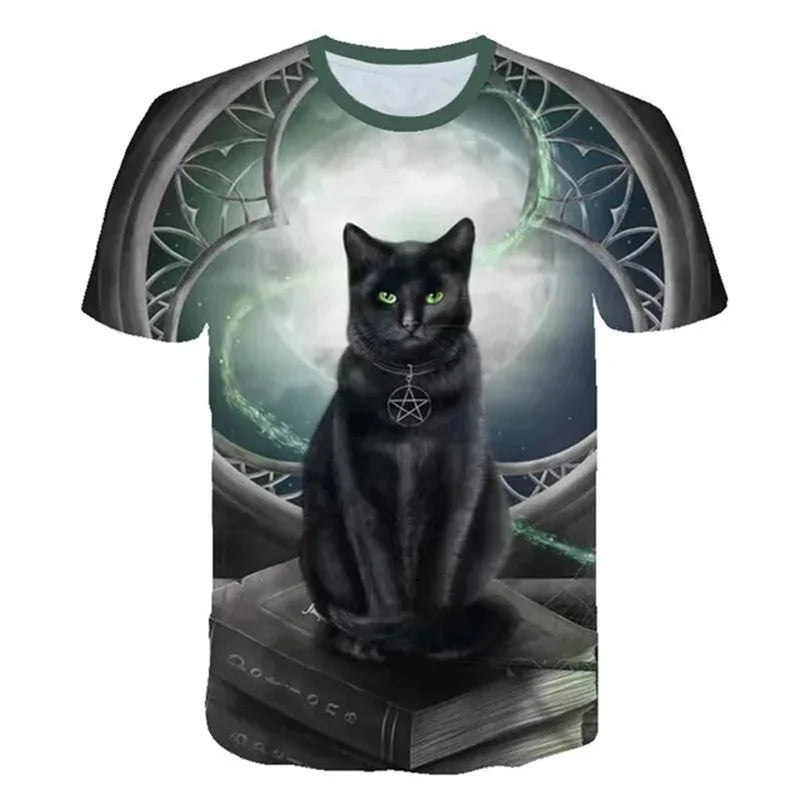 T-Chemise Chat Mystérieux 3D Ample Femme | MDN Store
