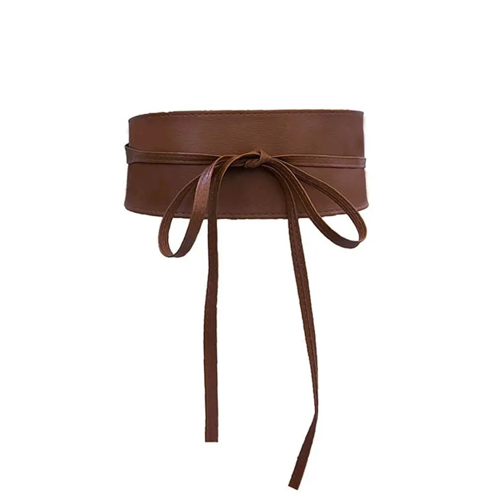 New Women Bow Lace Belt Corset Wide Belts Black White Female Self Tie Obi Cinch Waistband Wedding Dress Waist Band