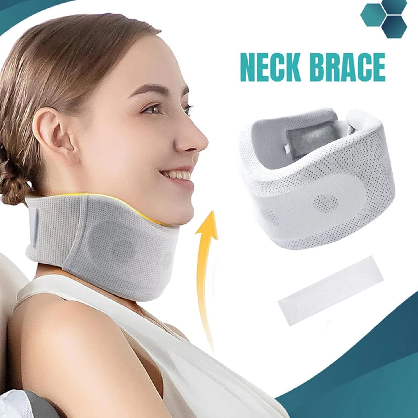 Collier Cervical Mousse Ajustable - Support Nuque avec Housse de Rechange | MDN