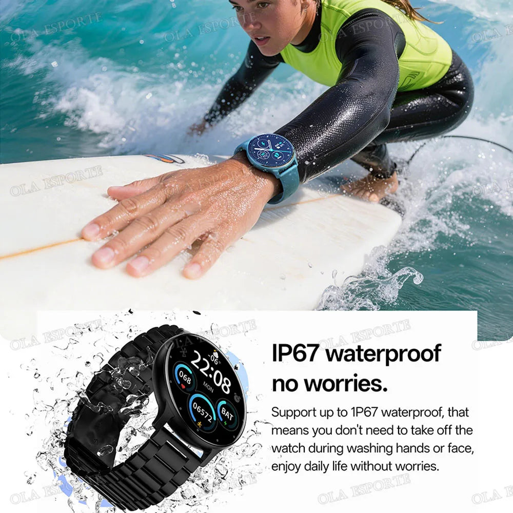 Montre Connectee Femme Sport Fitness Bluetooth IP67 Ecran Tactile | MDN Store 25