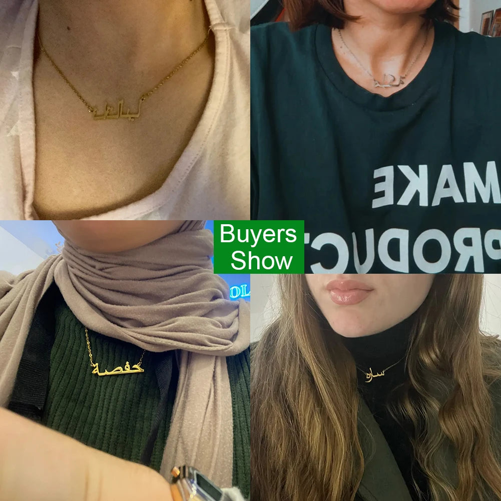 Collier Prénom Arabe Personnalisé Acier Inoxydable Femme Homme | MDN Store