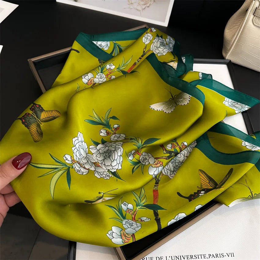 Foulard Carré Soie Pois 70x70cm Femme | MDN Store