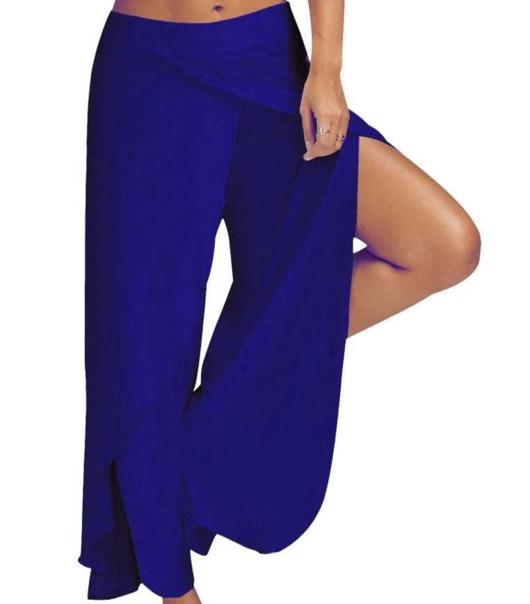 Pantalon Yoga Femme Large Fendu Blanc | MDN Store