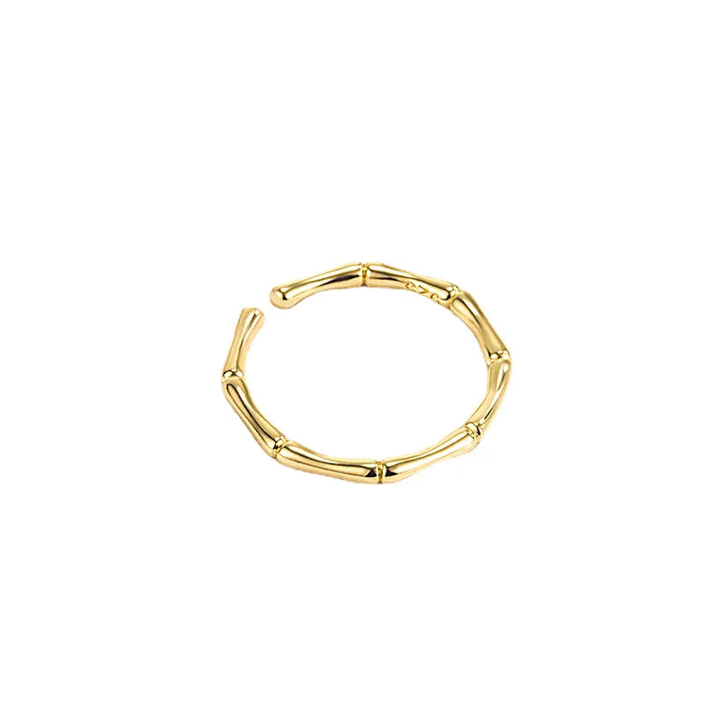 Bague Bambou Minimaliste Ajustable Femme | MDN