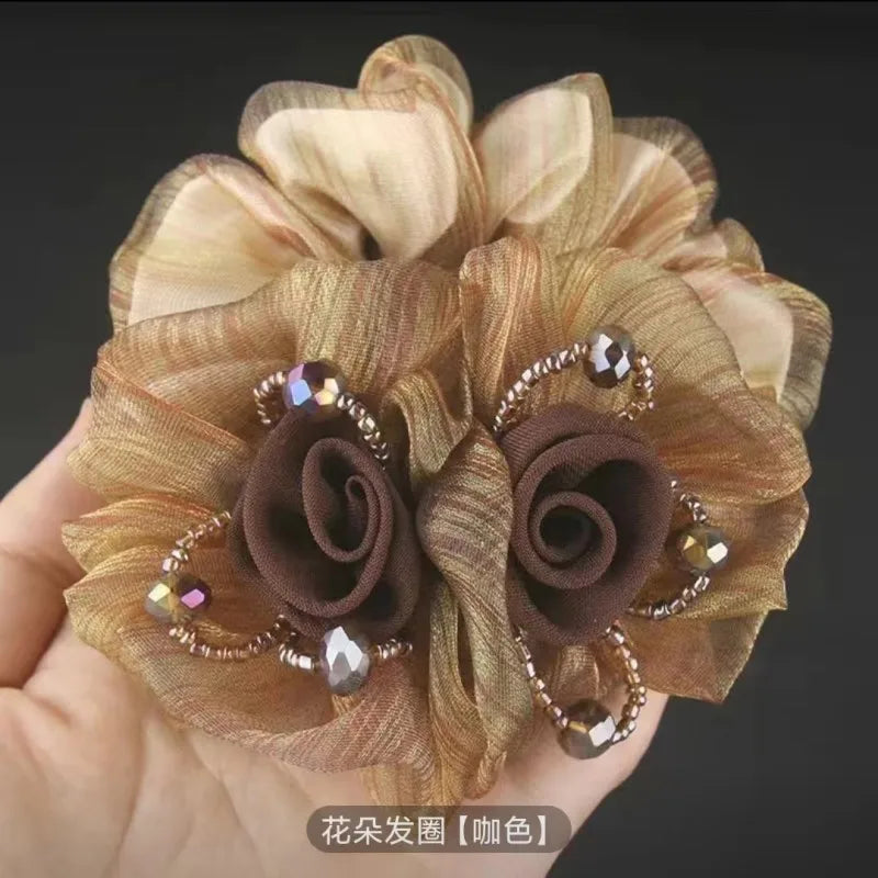 Chouchou Dentelle Nœud Fantaisie - Élastique Cheveux Femme Fille Haute... | MDN Store