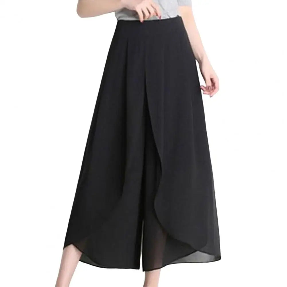 Pantalon Grande Femme Mousseline Taille Haute | MDN Store
